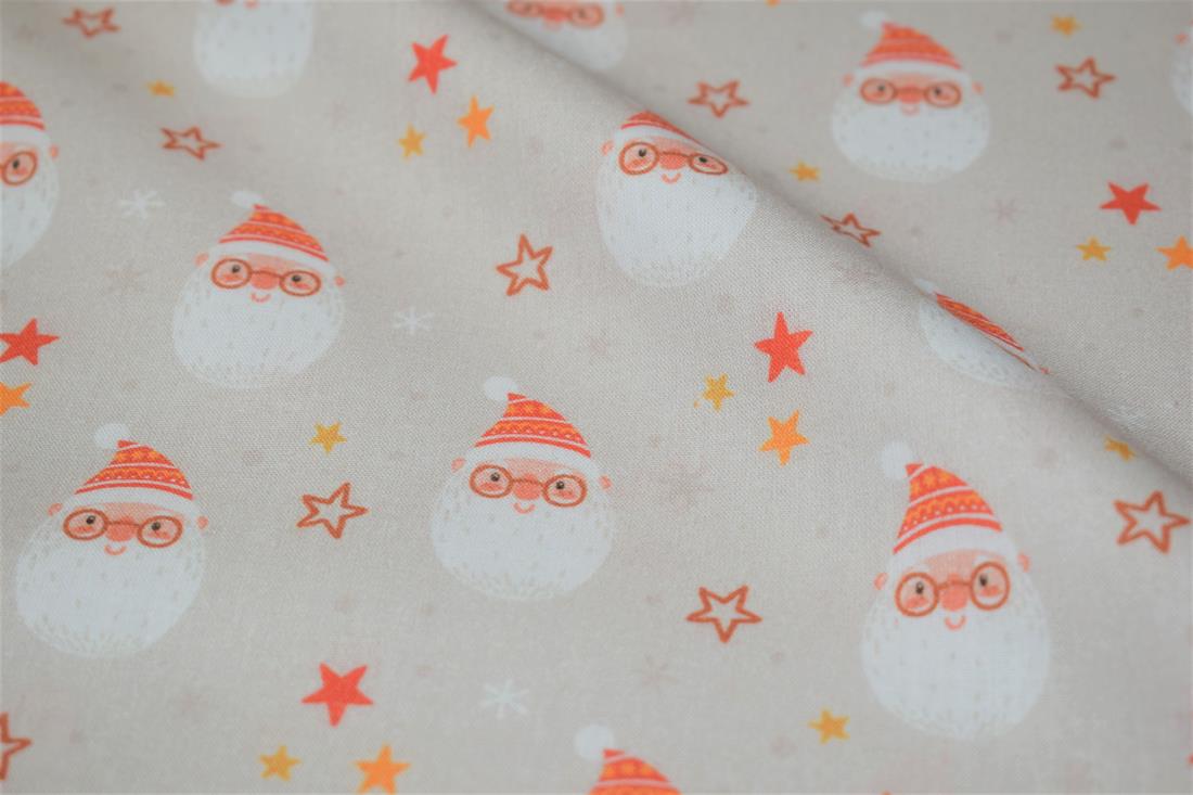 Merry Santa Face Print