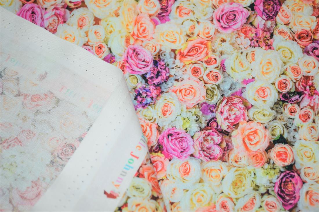 Premium 100 Cotton Fabric Multicolour Rose/Flower Print Design High Quality Please note some photos may differ slightly from the actual product in terms of colour. This is mostly due to the lighting of the photo shoot or the monitor’s display.