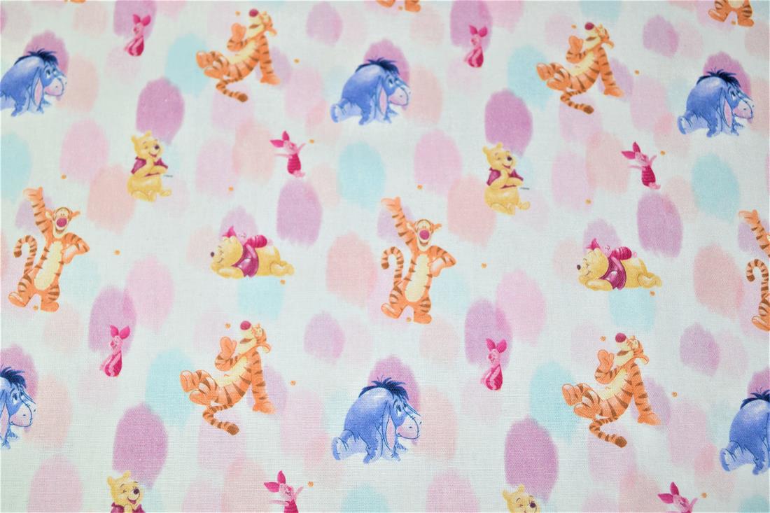 Premium Printed Craft 100% Cotton Disney Winnie the pooh Print Cotton Fabric, 148cm Wide, High QualityThis digital print fabric is ideal for dressmaking, quilting, patchwork, bunting, cushion-covers, and for other craft projects. Colours may slightly vary due to the lighting during the photo shooting or the monitor's display