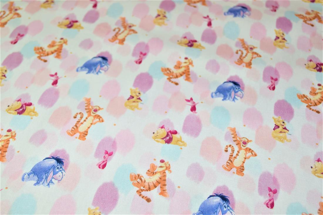 Premium Printed Craft 100% Cotton Disney Winnie the pooh Print Cotton Fabric, 148cm Wide, High QualityThis digital print fabric is ideal for dressmaking, quilting, patchwork, bunting, cushion-covers, and for other craft projects. Colours may slightly vary due to the lighting during the photo shooting or the monitor's display