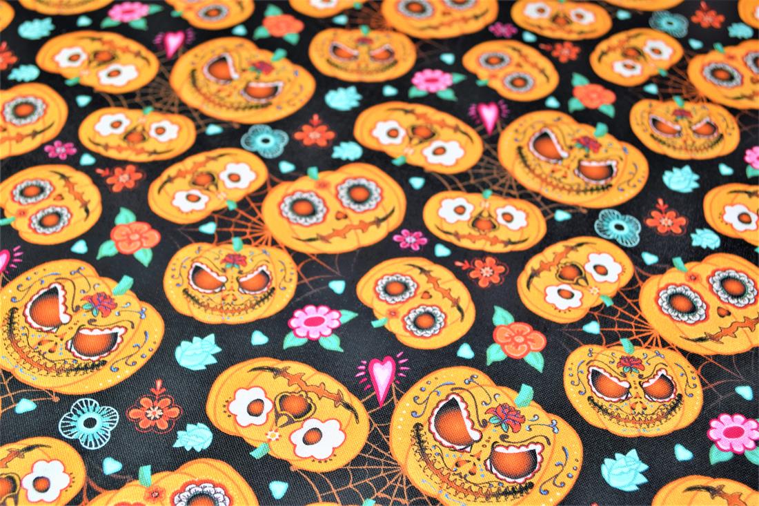 Premium Printed Craft 100% Cotton Pumkin Print Cotton Fabric, 148cm Wide, High QualityThis digital print fabric is ideal for dressmaking, quilting, patchwork, bunting, cushion-covers, and for other craft projects. Colours may slightly vary due to the lighting during the photo shooting or the monitor's display