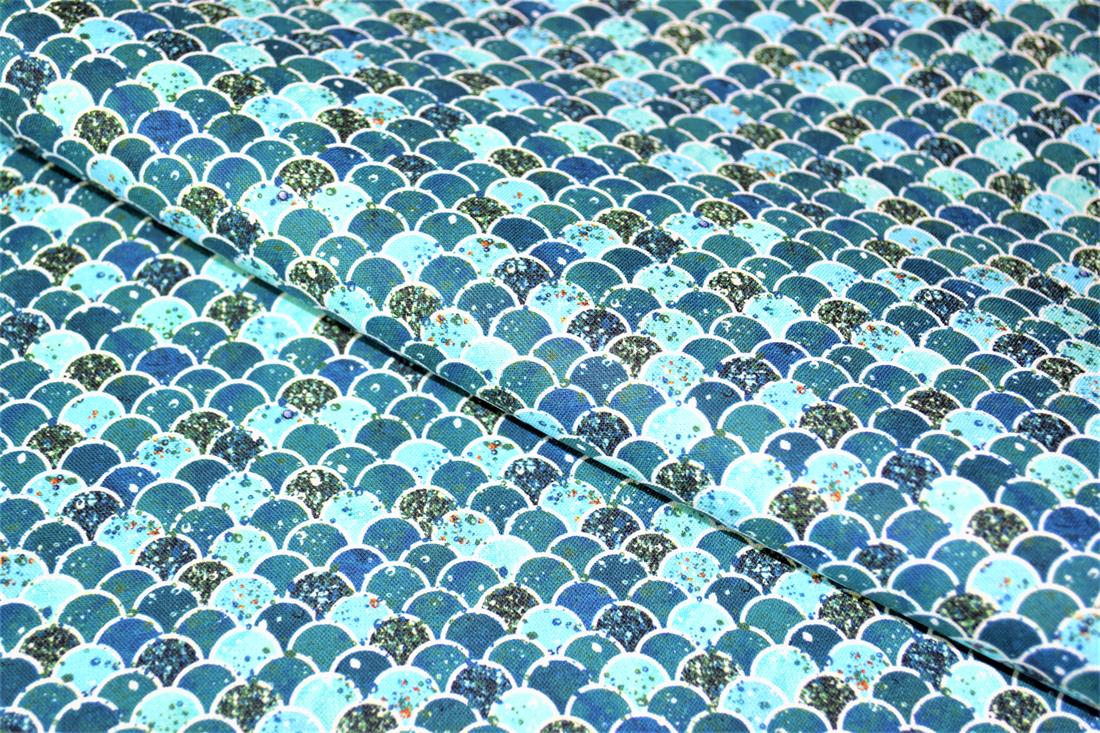 Digital Printed 100% Cotton, Mermaid/Merman Scales Print, 135cm Wide, High Quality; Weight; 150gsm 
This lovely fabric is great for dressmaking, quilting, patchwork, bed sheets, pillow cases, curtains, face masks/coverings, and for craft projects. 
Colours may slightly vary due to the lighting during the photo shooting or the monitor's display. Wash at 30degree.