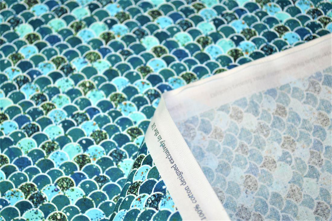 Digital Printed 100% Cotton, Mermaid/Merman Scales Print, 135cm Wide, High Quality; Weight; 150gsm 
This lovely fabric is great for dressmaking, quilting, patchwork, bed sheets, pillow cases, curtains, face masks/coverings, and for craft projects. 
Colours may slightly vary due to the lighting during the photo shooting or the monitor's display. Wash at 30degree.