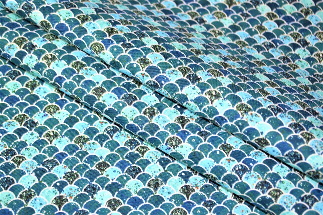 Digital Printed 100% Cotton, Mermaid/Merman Scales Print, 135cm Wide, High Quality; Weight; 150gsm 
This lovely fabric is great for dressmaking, quilting, patchwork, bed sheets, pillow cases, curtains, face masks/coverings, and for craft projects. 
Colours may slightly vary due to the lighting during the photo shooting or the monitor's display. Wash at 30degree.