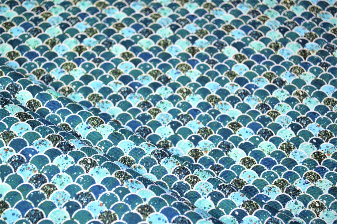 Digital Printed 100% Cotton, Mermaid/Merman Scales Print, 135cm Wide, High Quality; Weight; 150gsm 
This lovely fabric is great for dressmaking, quilting, patchwork, bed sheets, pillow cases, curtains, face masks/coverings, and for craft projects. 
Colours may slightly vary due to the lighting during the photo shooting or the monitor's display. Wash at 30degree.