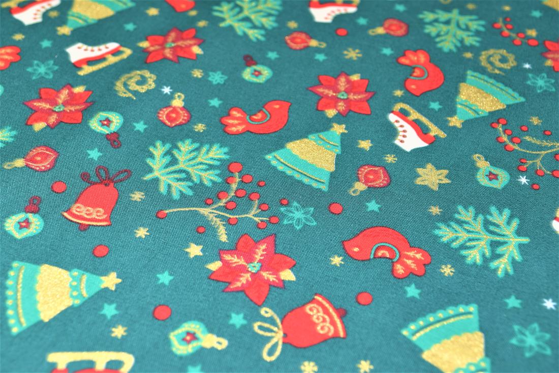 Printed Christmas Cotton Fabric, 145cm Wide, High Quality; 
This christmas season fabric is perfect for dressmaking, bed sheets, pillow cases, curtains, cushion- covers, patchwork, bunting, quilting, and for other craft projects. 
Colours may slightly vary due to the lighting during the photo shooting or the monitor's display.