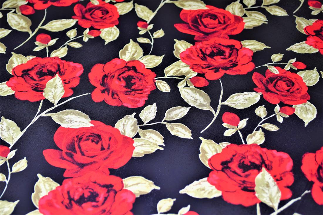 Printed Premium 100% Cotton Rose Print 148cm Wide, High Quality; This lovely fabric is great for dressmaking, quilting, patchwork, bed sheets, pillow cases, curtains, face masks/coverings, and for craft projects. Colours may slightly vary due to the lighting during the photo shooting or the monitor's display. Wash at 30degree.