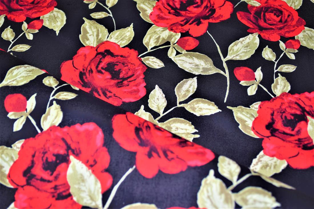 Printed Premium 100% Cotton Rose Print 148cm Wide, High Quality; This lovely fabric is great for dressmaking, quilting, patchwork, bed sheets, pillow cases, curtains, face masks/coverings, and for craft projects. Colours may slightly vary due to the lighting during the photo shooting or the monitor's display. Wash at 30degree.