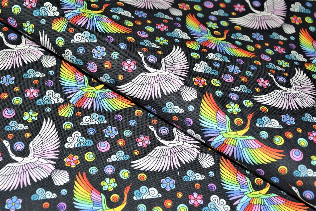 Mosaic Swan Cotton - image 1