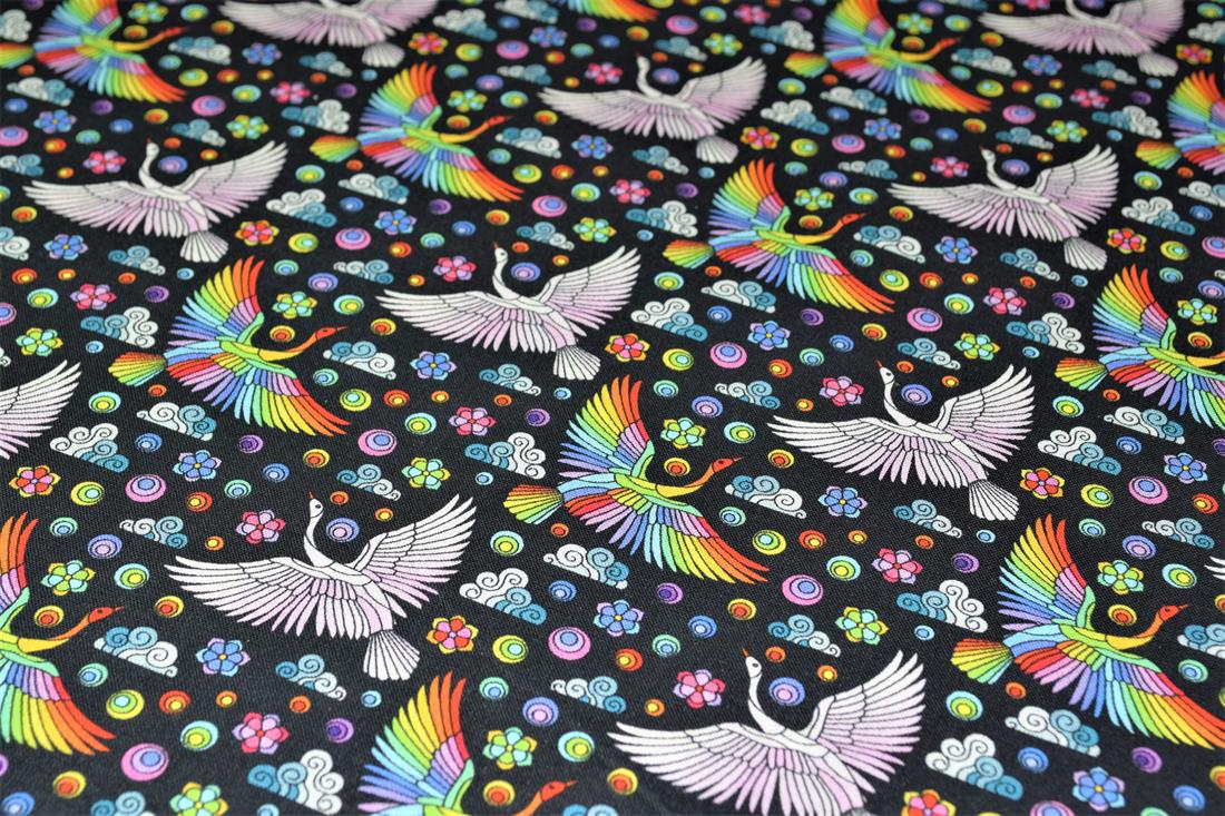 Mosaic Swan Cotton - image 2
