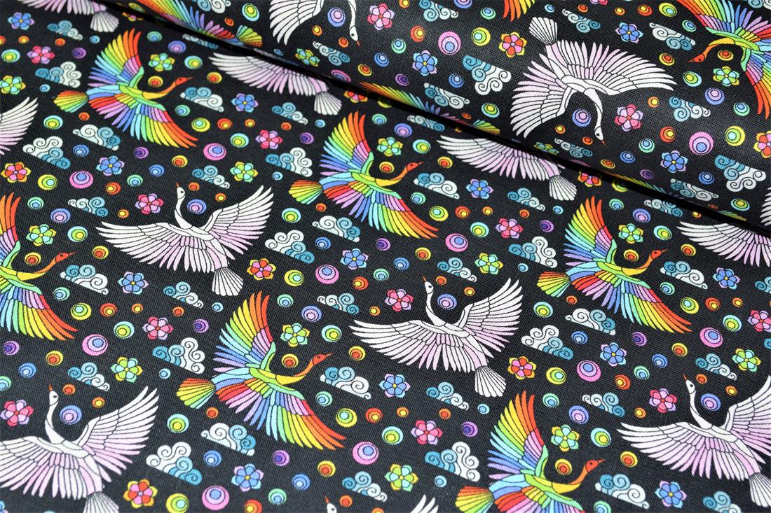 Mosaic Swan Cotton - image 3