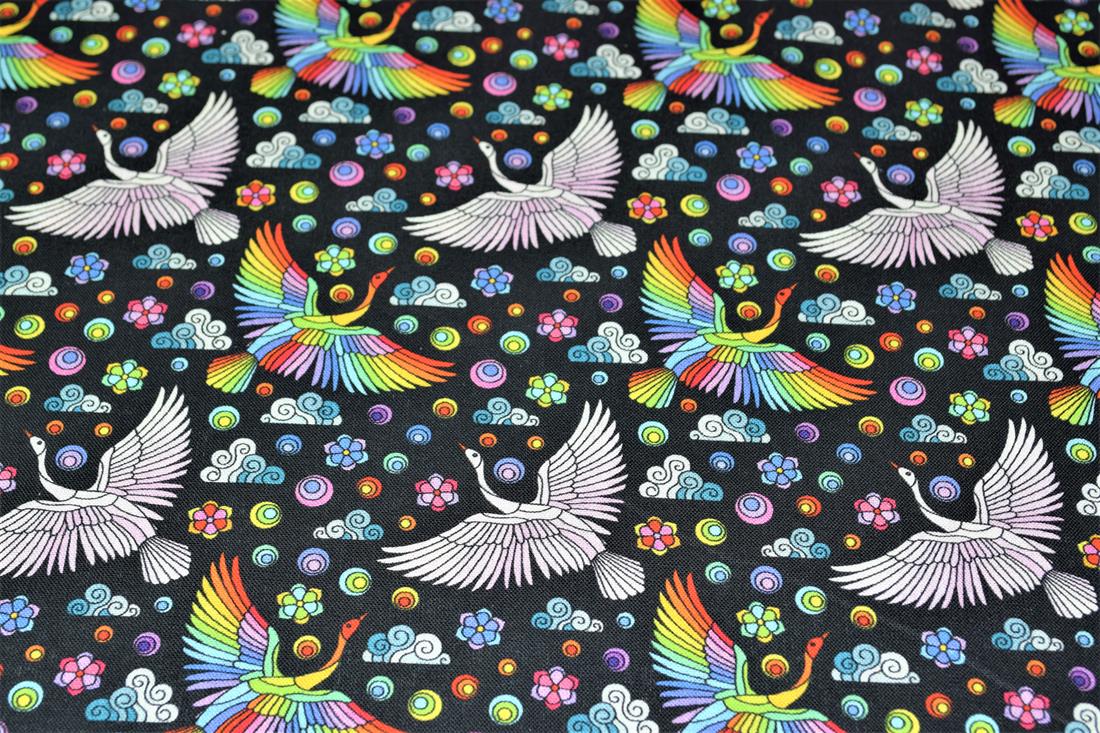 Mosaic Swan Cotton - image 4