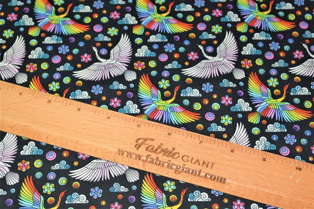 Mosaic Swan Cotton - image 5