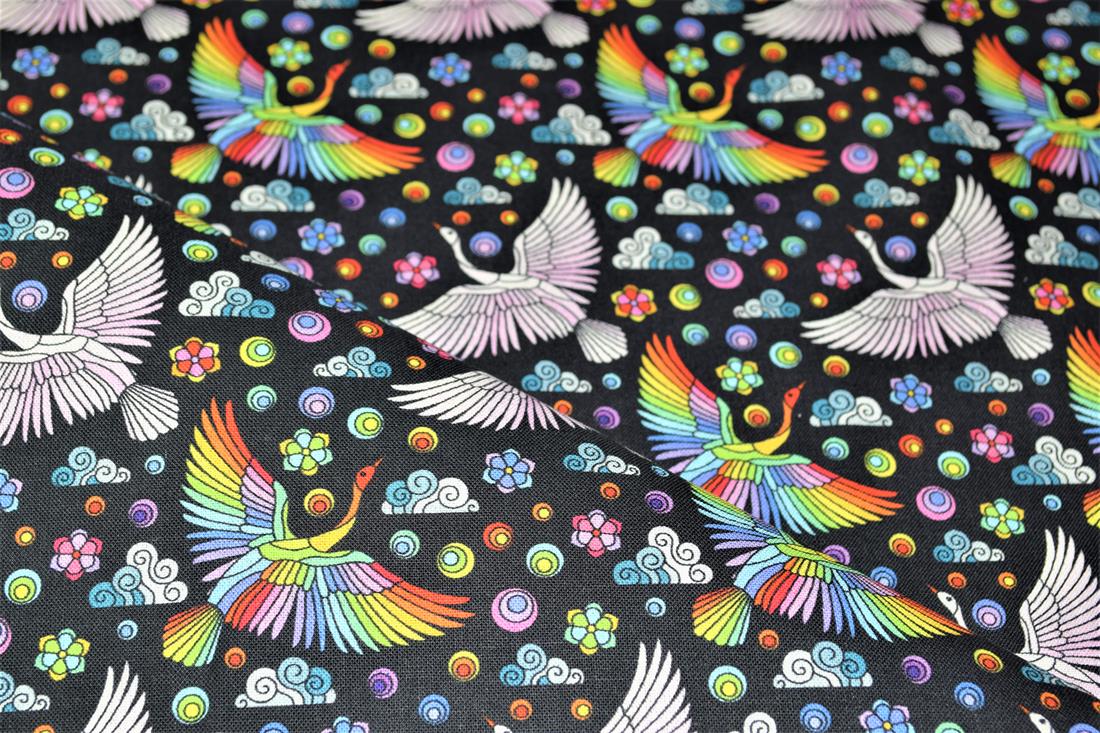 Mosaic Swan Cotton - image 7
