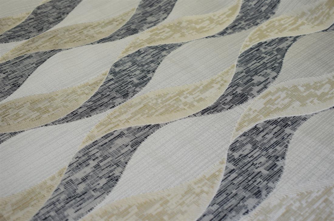Cream Self-Print Curtaing Fabric, 148cm Wide, High Quality; Colours may slightly vary due to the lighting during the photo shooting or the monitor's display.