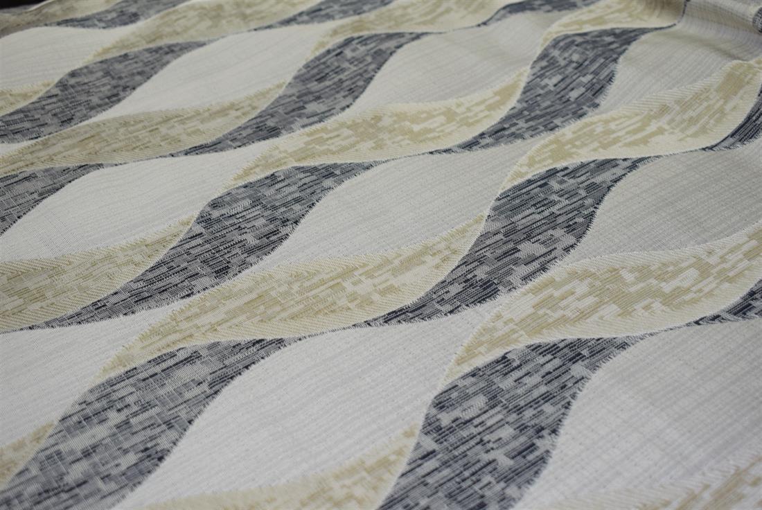 Cream Self-Print Curtaing Fabric, 148cm Wide, High Quality; Colours may slightly vary due to the lighting during the photo shooting or the monitor's display.