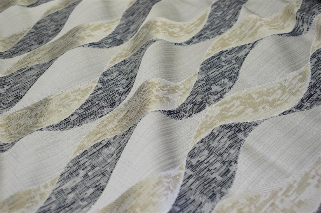 Cream Self-Print Curtaing Fabric, 148cm Wide, High Quality; Colours may slightly vary due to the lighting during the photo shooting or the monitor's display.