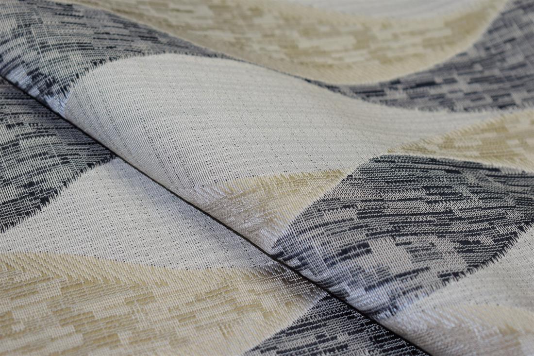 Cream Self-Print Curtaing Fabric, 148cm Wide, High Quality; Colours may slightly vary due to the lighting during the photo shooting or the monitor's display.