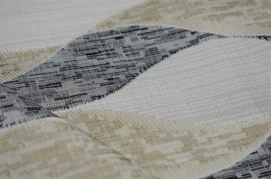 Cream Self-Print Curtaing Fabric, 148cm Wide, High Quality; Colours may slightly vary due to the lighting during the photo shooting or the monitor's display.
