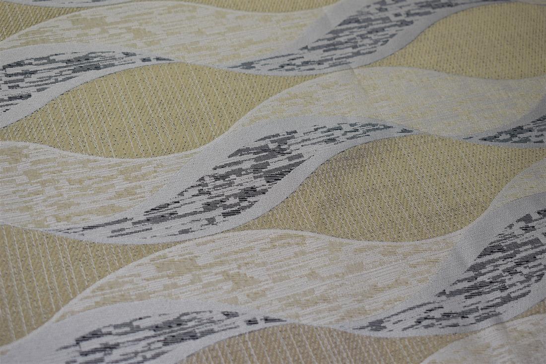 Beige Self-Print Curtaing Fabric, 148cm Wide, High Quality; Colours may slightly vary due to the lighting during the photo shooting or the monitor's display.