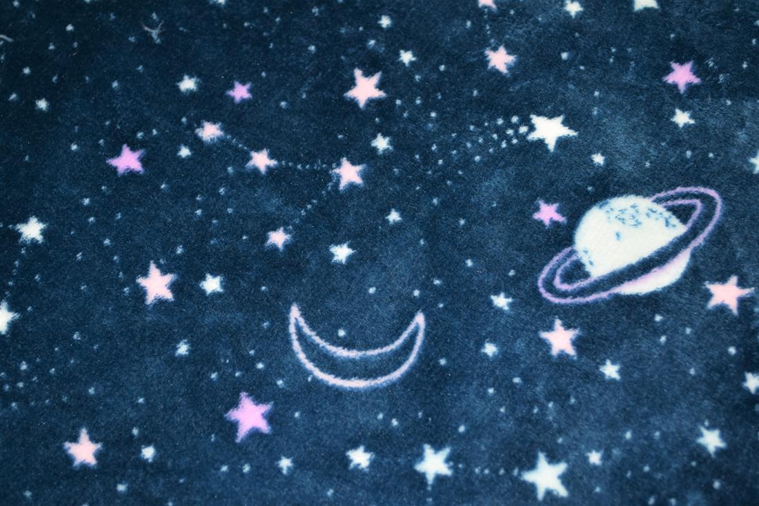 Space Cuddle Fleece, 148cm Wide, High Quality; Weight; 240gsm This unique and versatile fabric is excellent for Blankets, Jumpers, Dressing gowns, Cushion covers, Hats, Scarves, and matching mittens for children's. Colours may slightly vary due to the lighting during the photo shooting or the monitor's display.