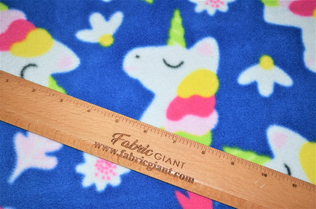 Printed High Quality Polar Anti Pill Fleece, Unicorn Print Desing , 148 cm wide, Excellent Quality