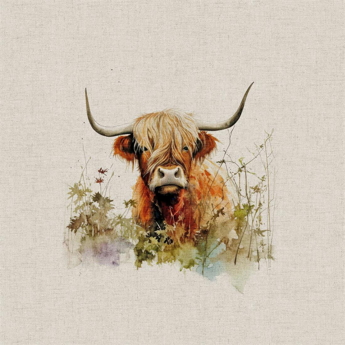 Hedgerow Highland Cow Panels