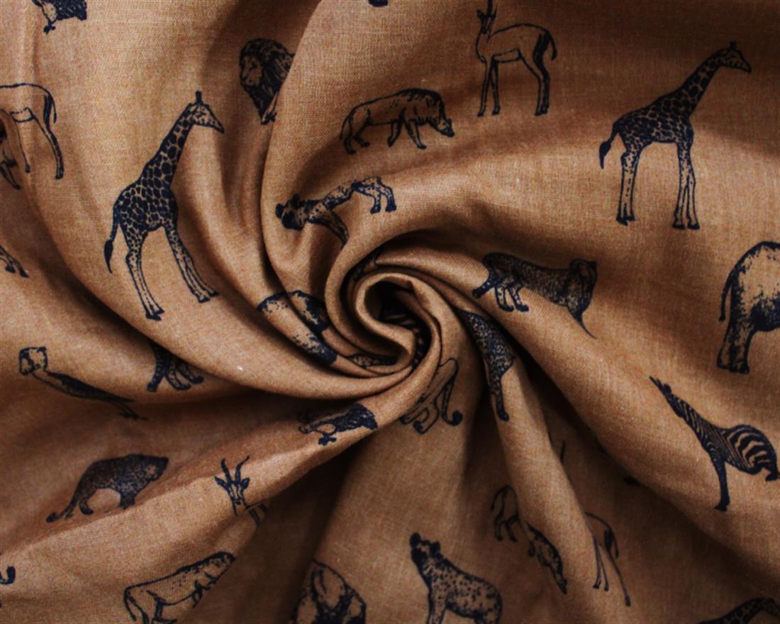 Jungle Animals Flat Double Gauze - image 1