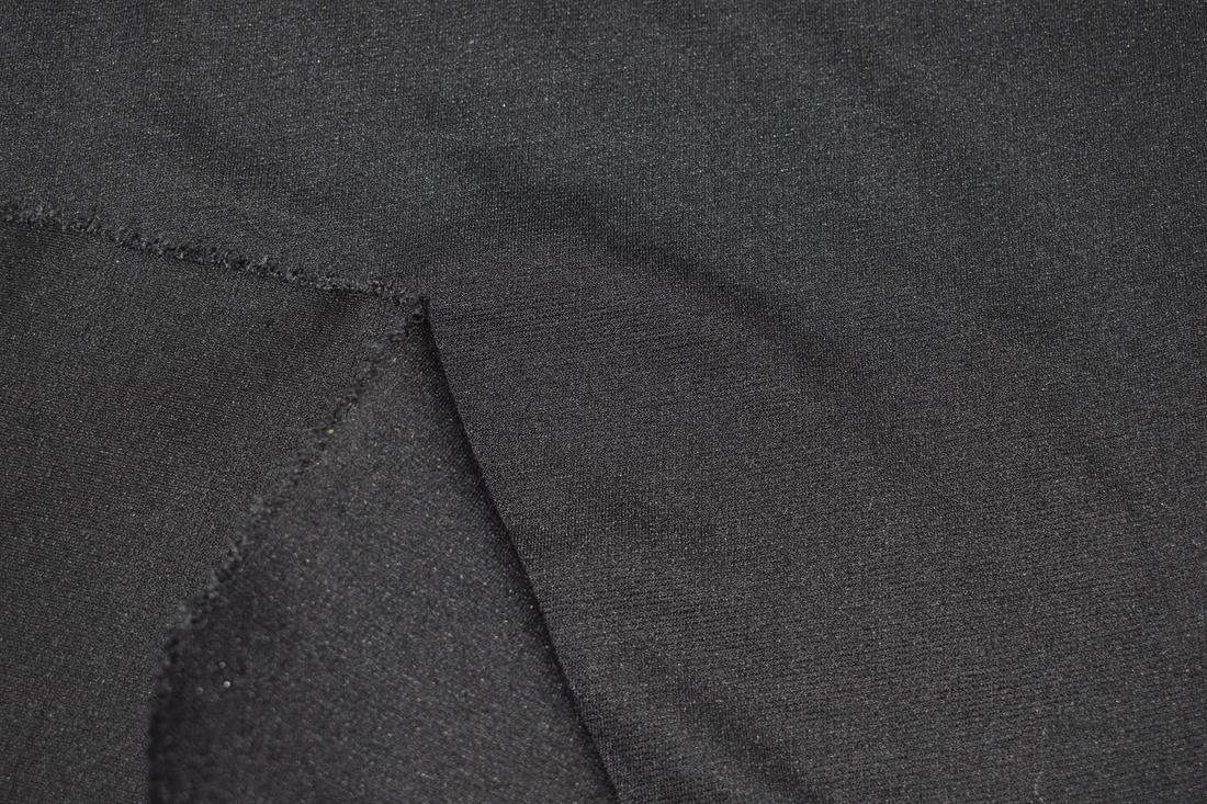 Plain Black Jersey Fabric, 150cm Wide, High Quality; Ideal for tops, trouser, dresses, skirts.