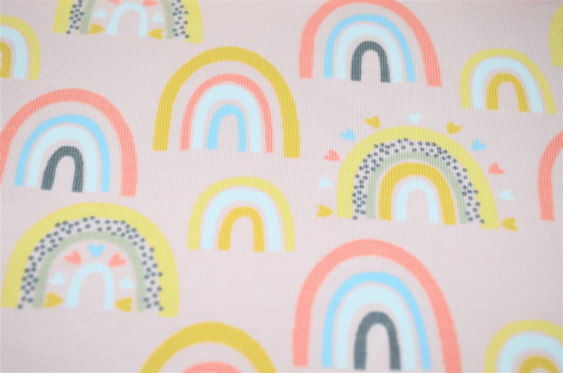 Printed cotton jersey
A fresh crisp white design ideal for children and baby products. 

Composition: 95% Cotton 5% Elastane 
Weight: 200gsm
Width: 150cm
Digitally Printed