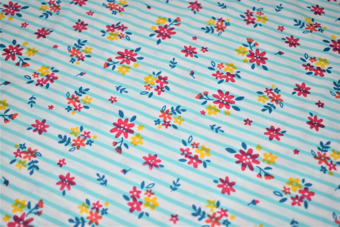 Printed Jersey Fabric, Soft Stretch Knit Making Dress Fabric , High Quality, 147 cm Wide Perfect for Dressmaking, Tops, Skirts, Dancewear/ Costumes Very easy to sew due to its slight stretch and comfortable to wear