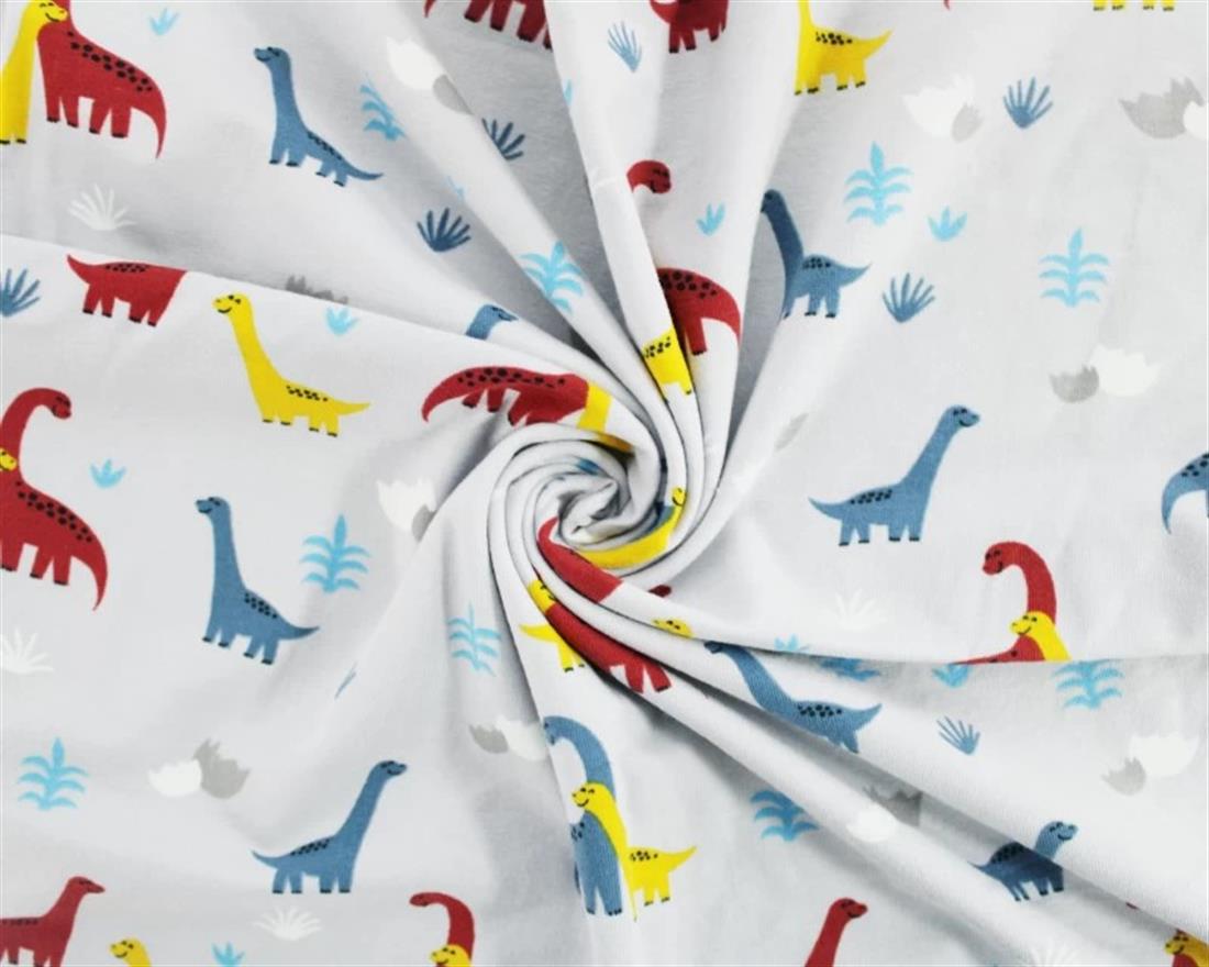 Roaming Dinos Cotton Jersey
