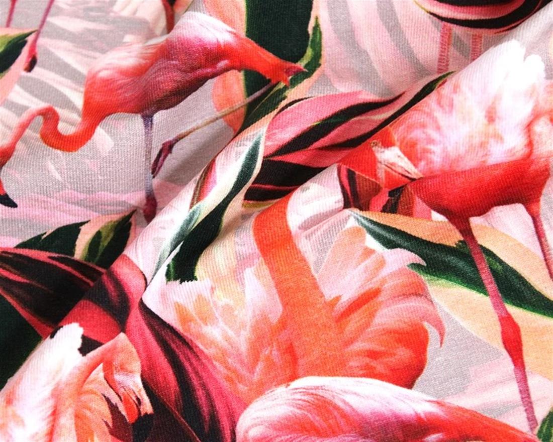 Cotton Jersey Flamingo