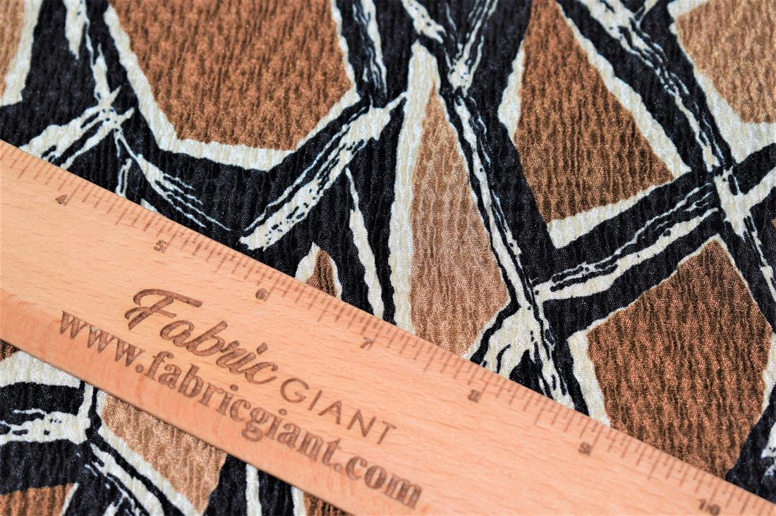 Printed Pleated Jersey Fabric, 150cm Wide, High Quality