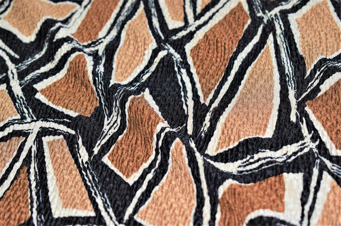 Printed Pleated Jersey Fabric, 150cm Wide, High Quality