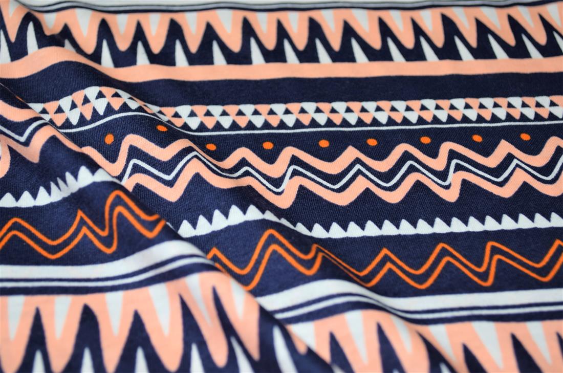 Printed Jersey Soft Stretch Knit Making Dress Fabric , High Quality, 150 cm wide