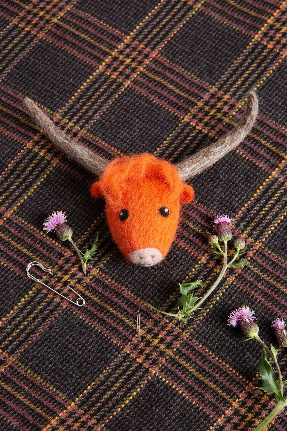 Highland Cow Brooch