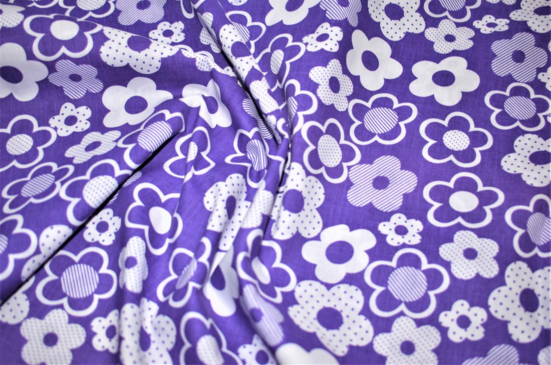 Flower Print Polycotton