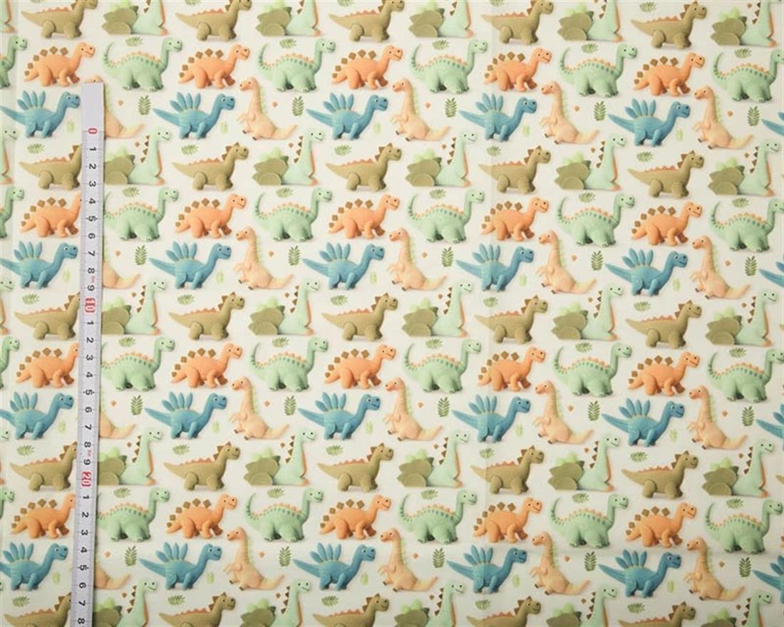 Digital Polycotton 3D Dinos
