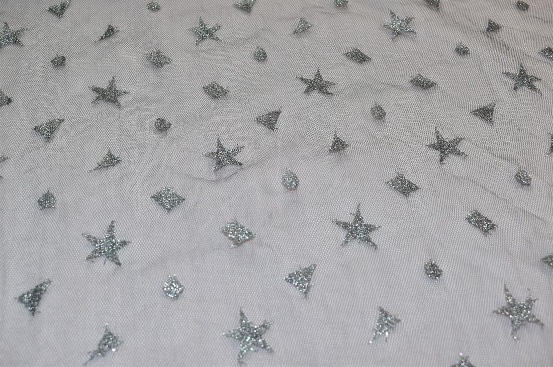 Stars Polyester Net  Fabric, 
Perfect for Dressmaking, Tops, Skirts, Dancewear/ Costumes.
Width: 58"/ 148cm
Colours may slightly vary due to the lighting during the photo shooting or the monitor's display.