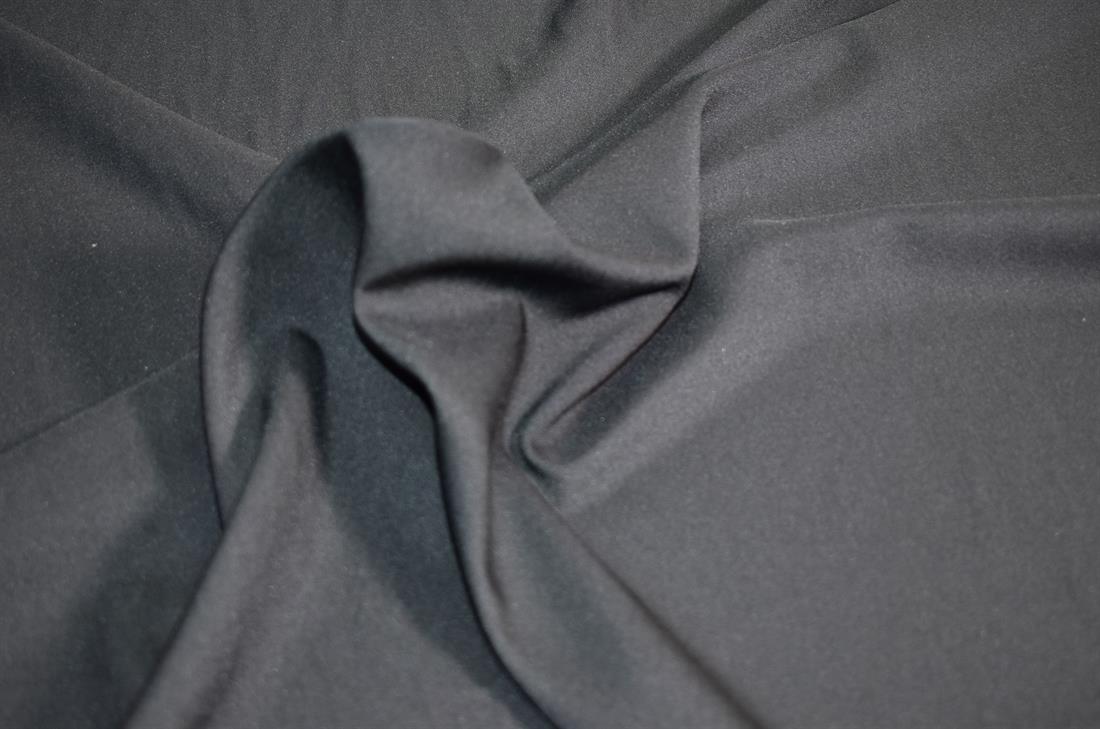 Black- Plain Polyester Fabric (Soft StDress Fabric) 
Perfect for Dressmaking, Tops, Skirts, Dancewear/ Costumes.
Width: 58"/ 148cm
Colours may slightly vary due to the lighting during the photo shooting or the monitor's display.
