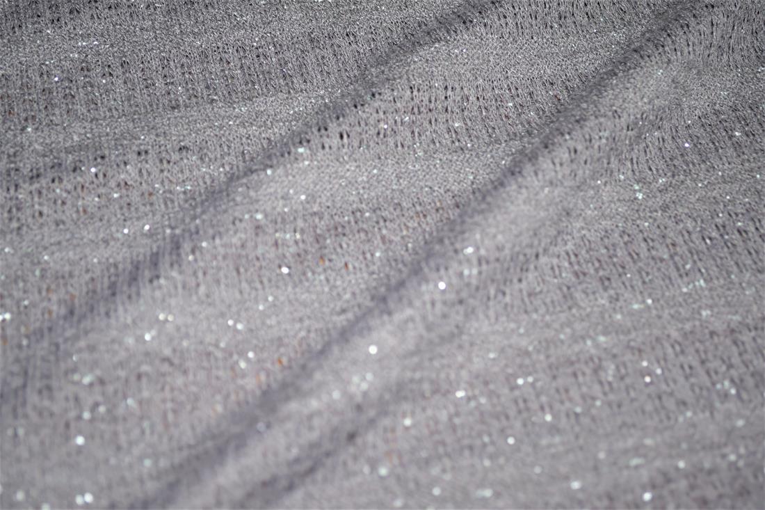 Grey Glitter (Elastic) Lace fabric 145 cm wide, High Quality; Colours may slightly vary due to the lighting during the photo shooting or the monitor's display.
