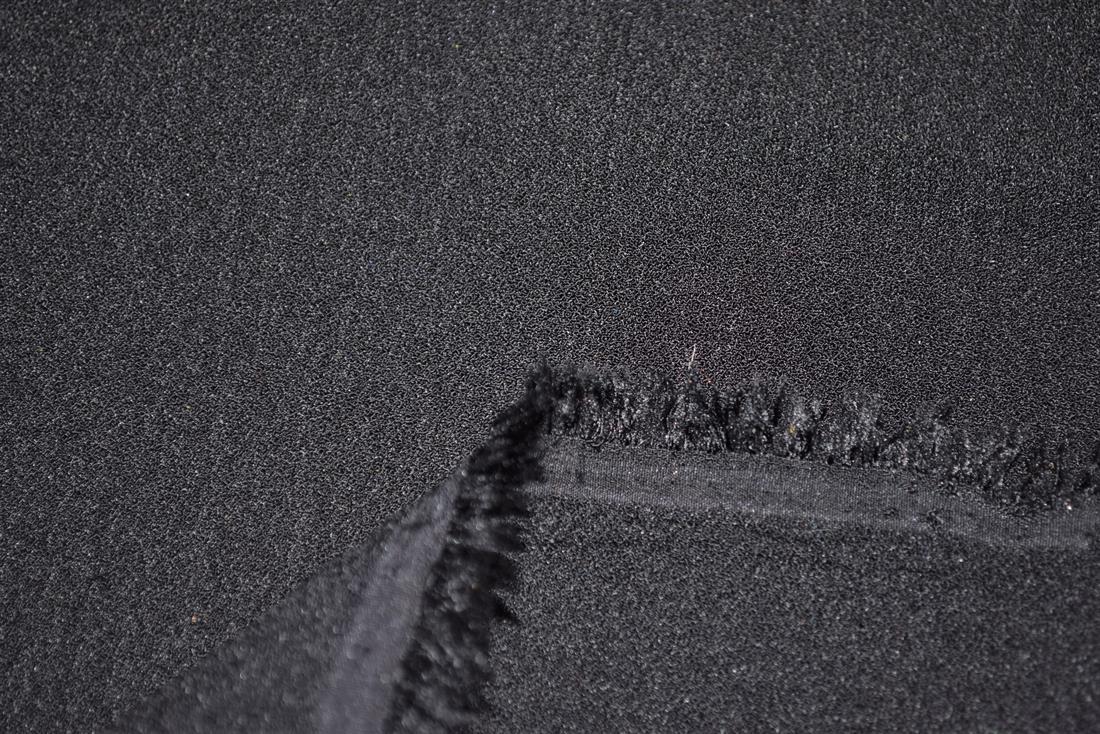 Black Polyester gauze fabric 145cm wide, High Quality; Colours may slightly vary due to the lighting during the photo shooting or the monitor's display.