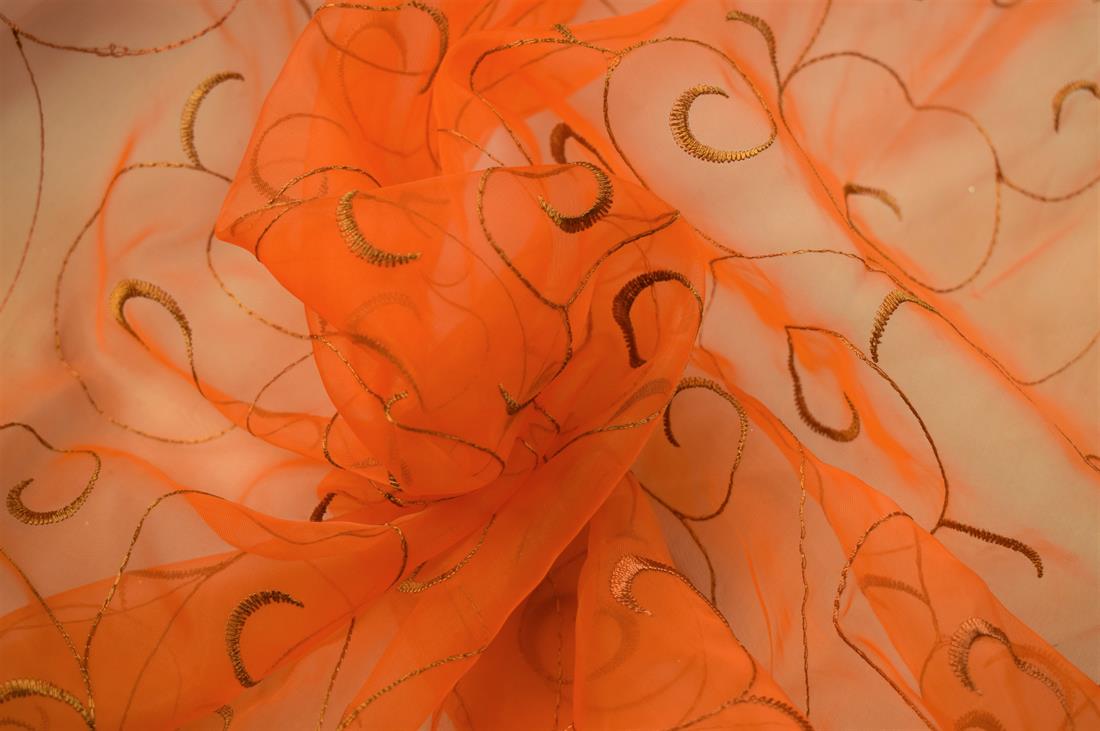 Embrodiery Organza Fabric, 112cm Wide, High Quality; Colours may slightly vary due to the lighting during the photo shooting or the monitor's display.