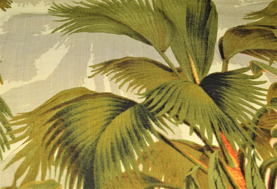 Premium Printed Rayon/Viscos Fabric, Tropical Flower Print Design, 150cm Wide, High Quality, Colours may slightly vary due to the lighting during the photo shooting or the monitor's display.