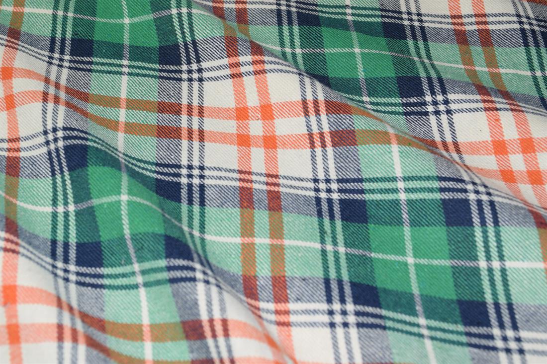 Green and Orange Tartan