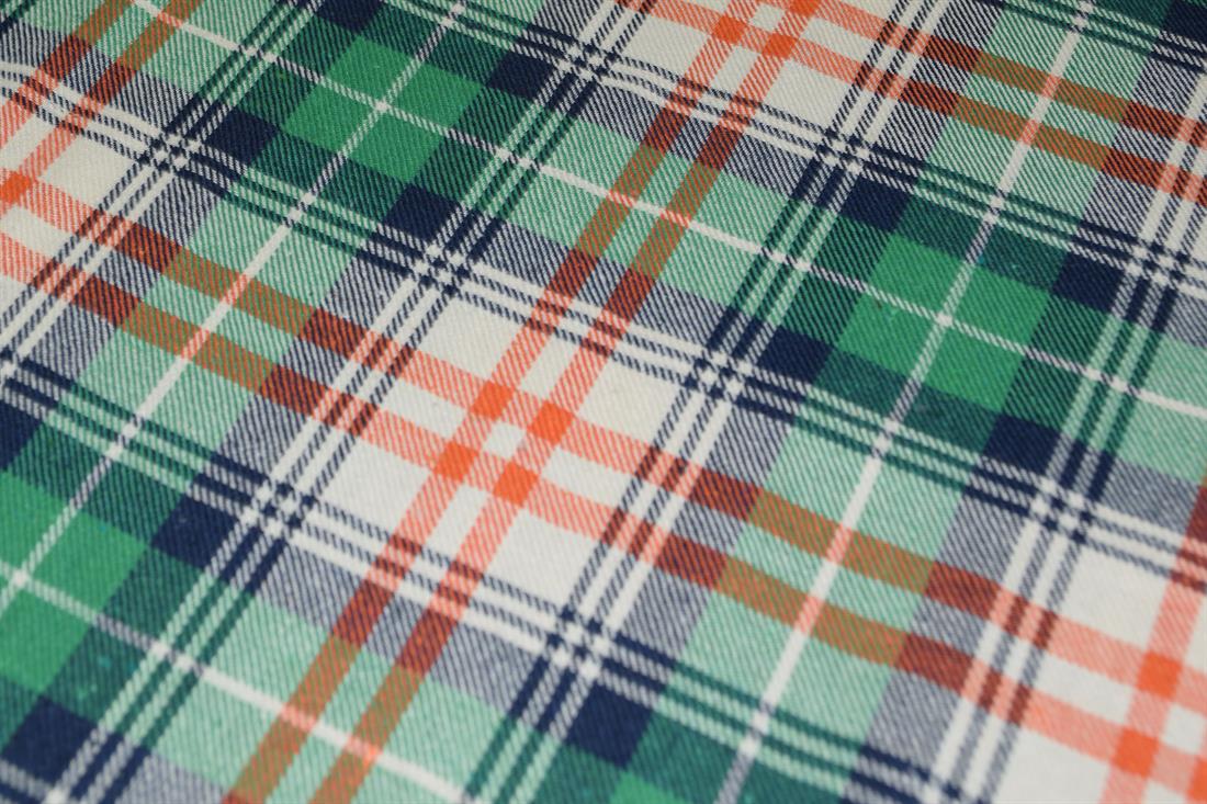 Green and Orange Tartan