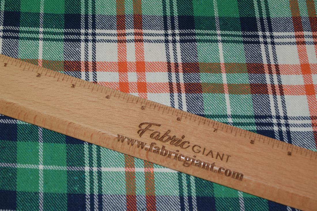 Green and Orange Tartan