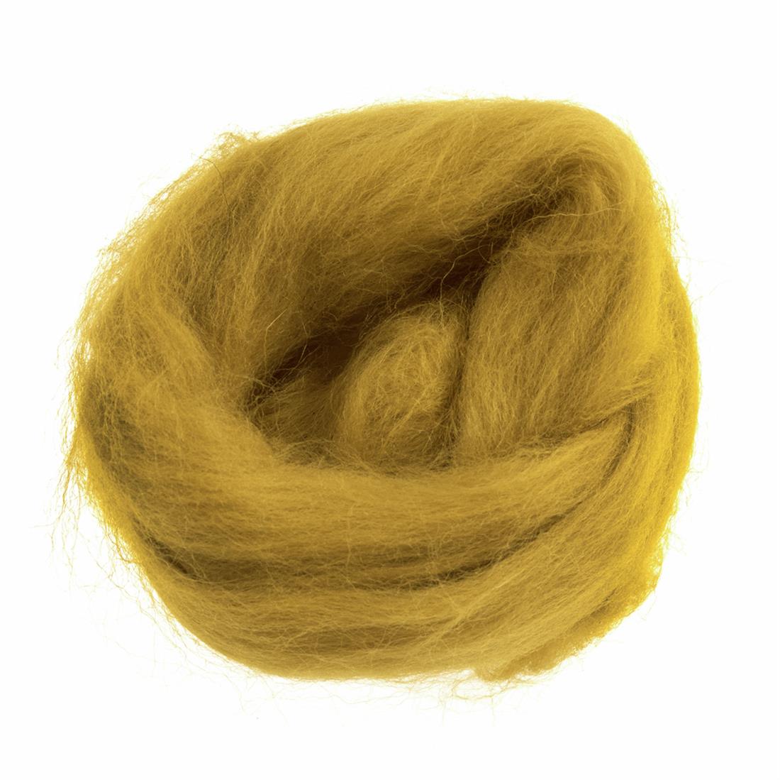 10g Trimits Natural Wool Roving (Mustard)